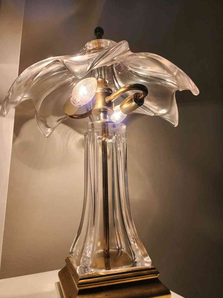 Vintage French brass lamp