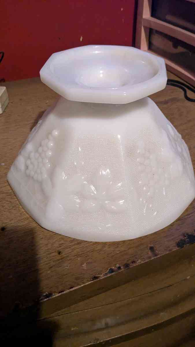 glass bowl and glass plant