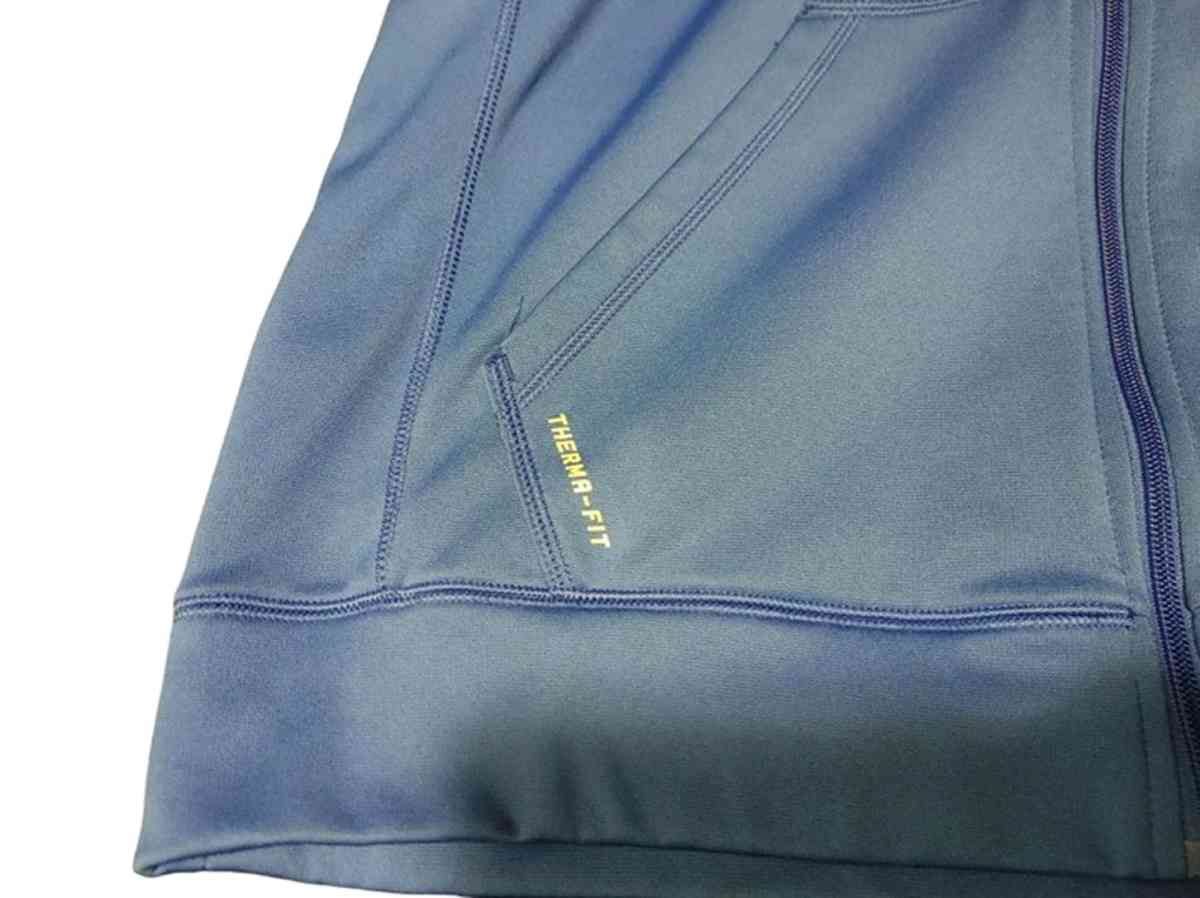 Nike Mens Amway Therma FIT Fleece Hoodie Sz M Blue Full Zip