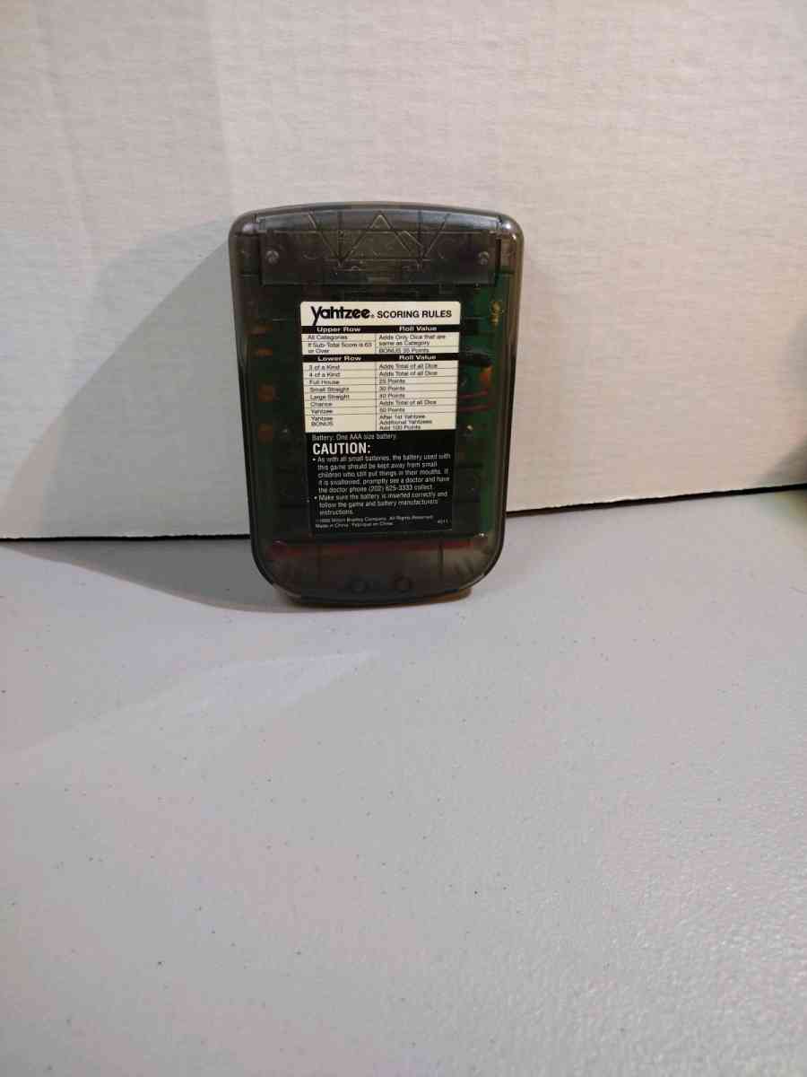 Vintage 1995 Milton Bradley Yahtzee Electronic handheld game