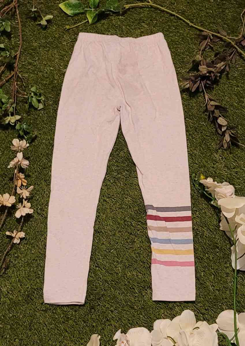 Girls Cream Leggings