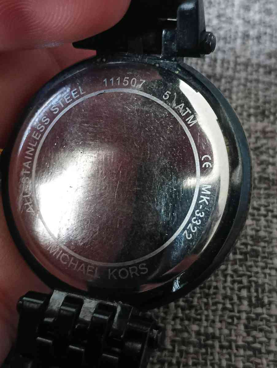 MICHAEL KORS Darci Black Dial Black Ionplated Ladie watch