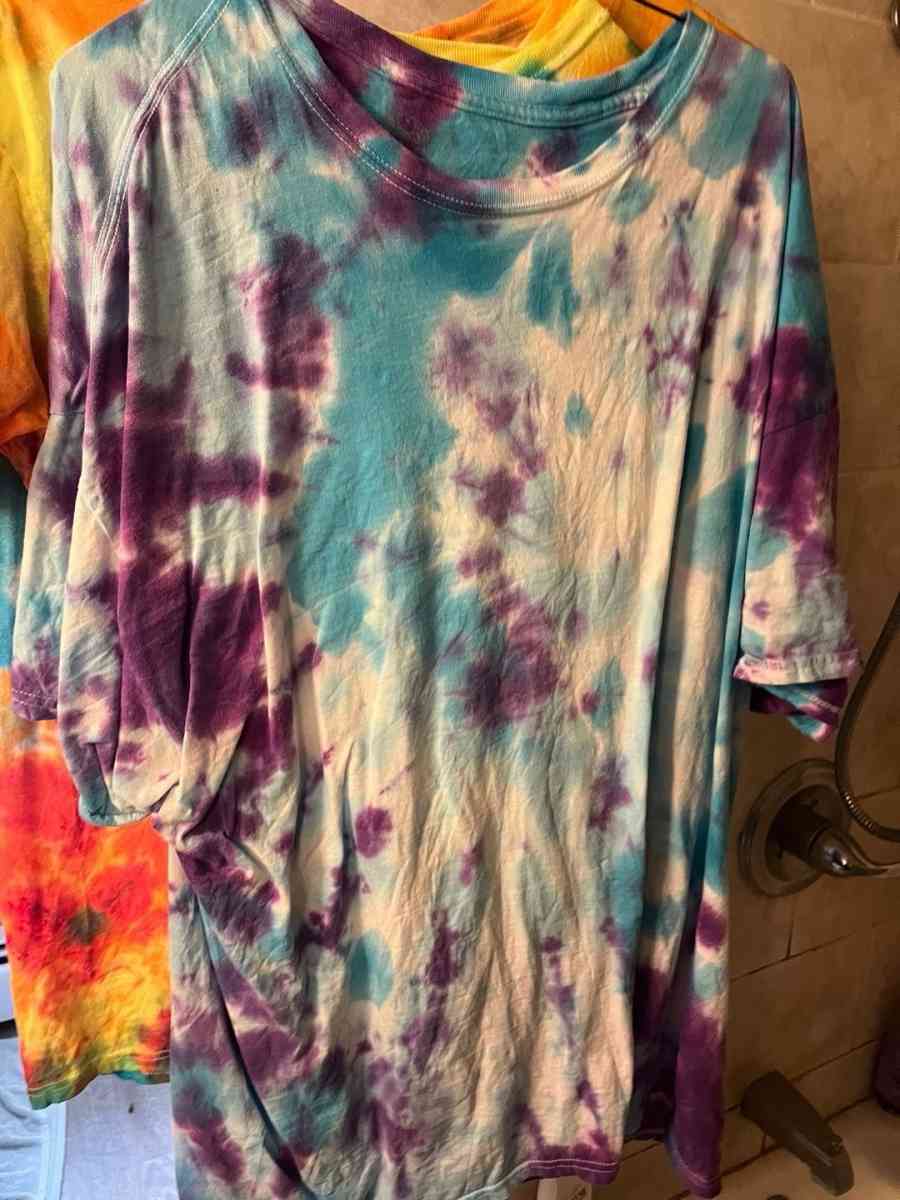 homemade  tiedye shirts made to order