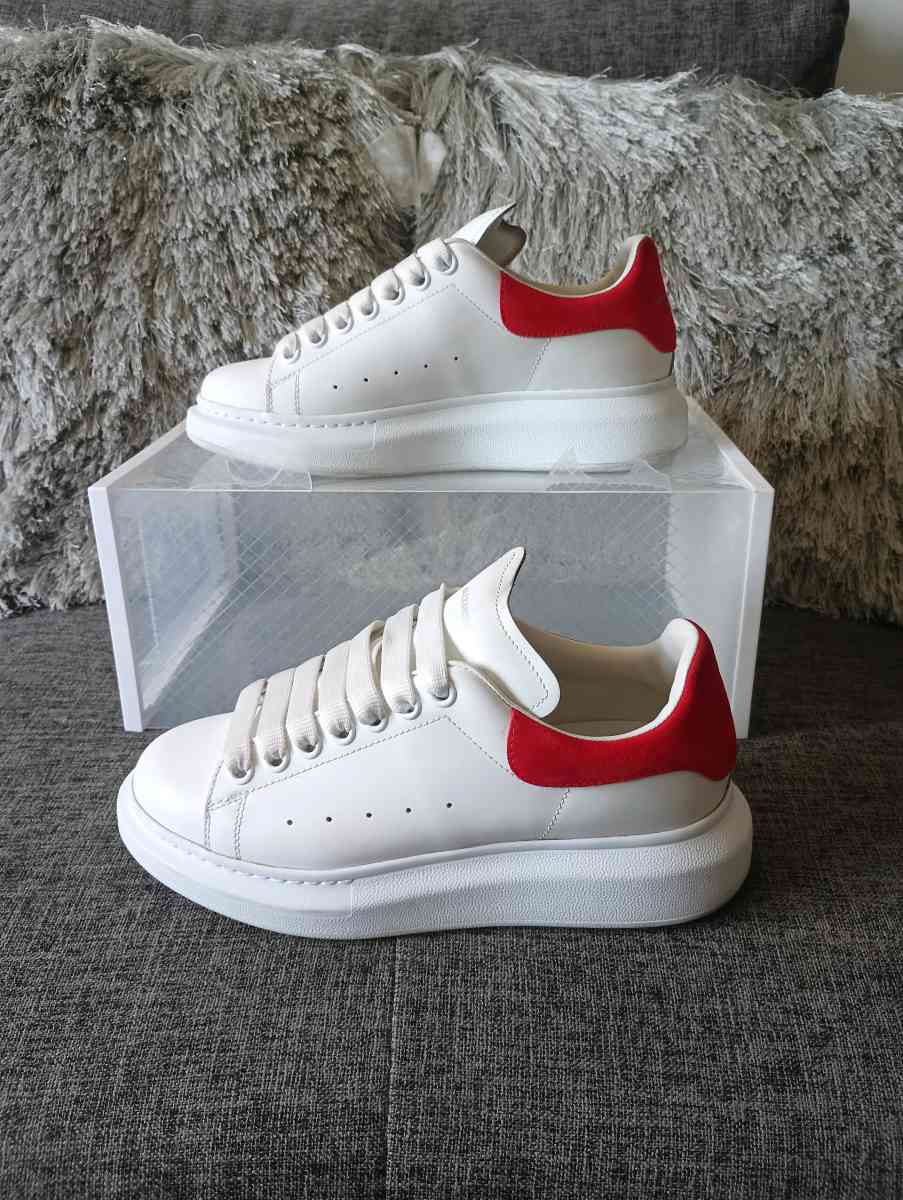 Alexander McQueen White Leather Sneakers 462214 size US 85 f