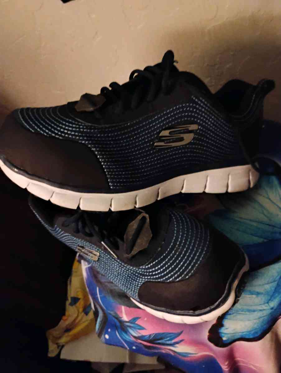 Womens Sketchers Blue Black Size75