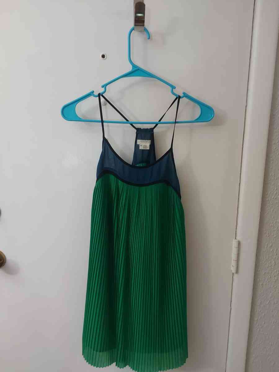 Urban Outfitters Cooperative Pleated GreenBlue Color Block T