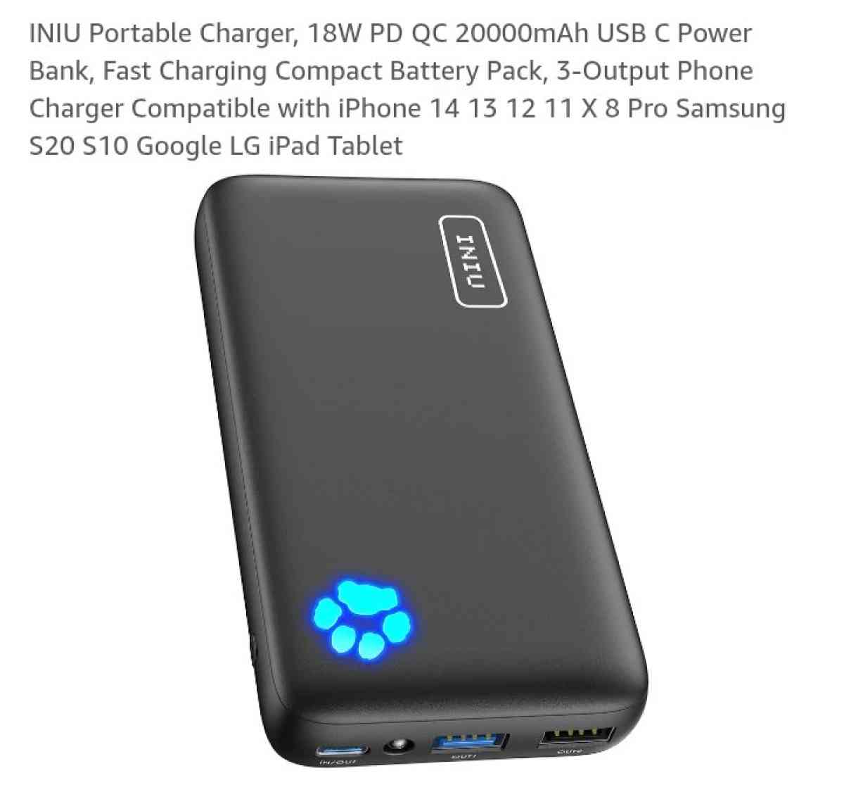 2000mah power bank portable charger