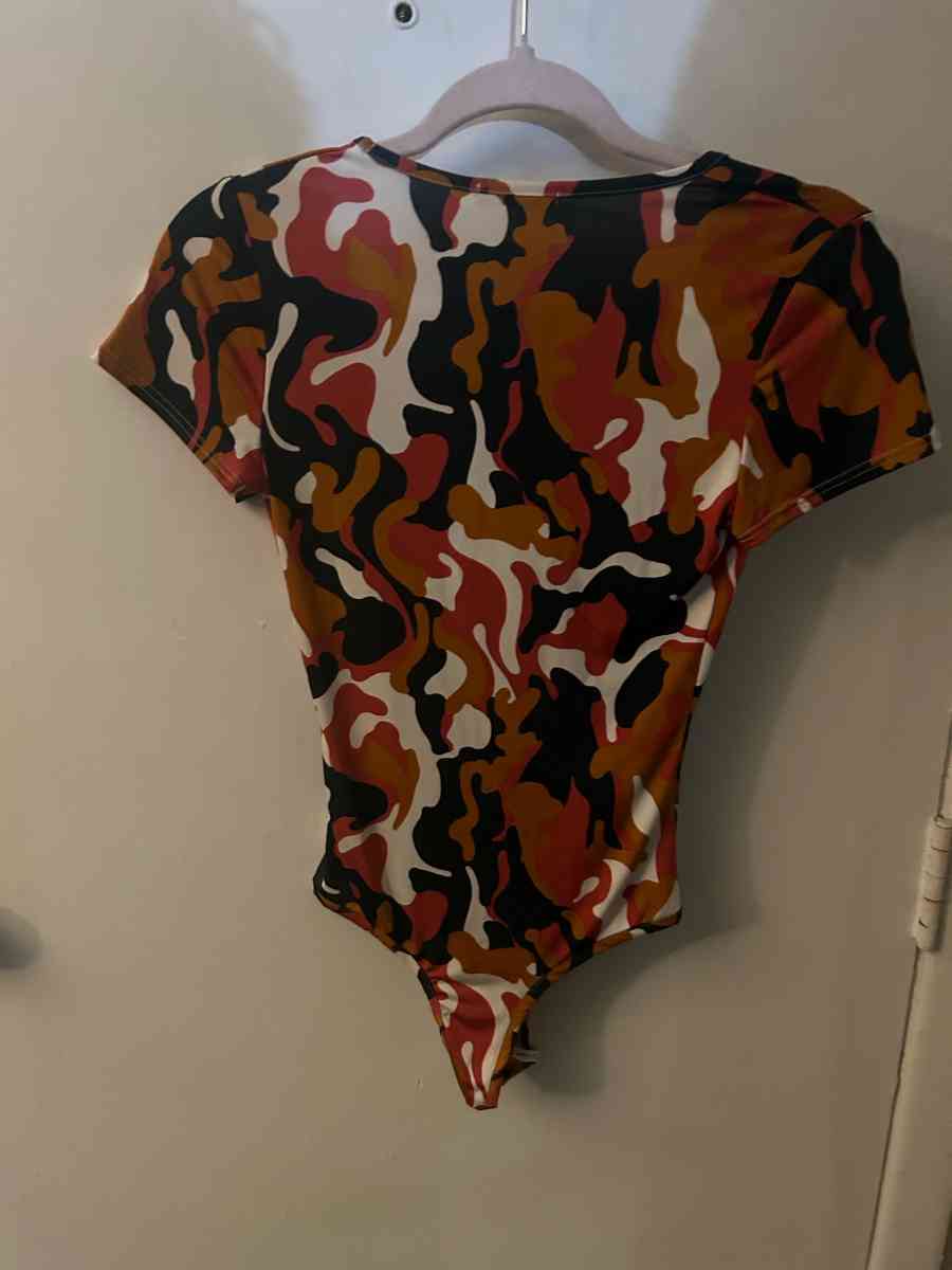 Fashion Nova Sargeant Sexy Camouflage Bodysuit Size XS