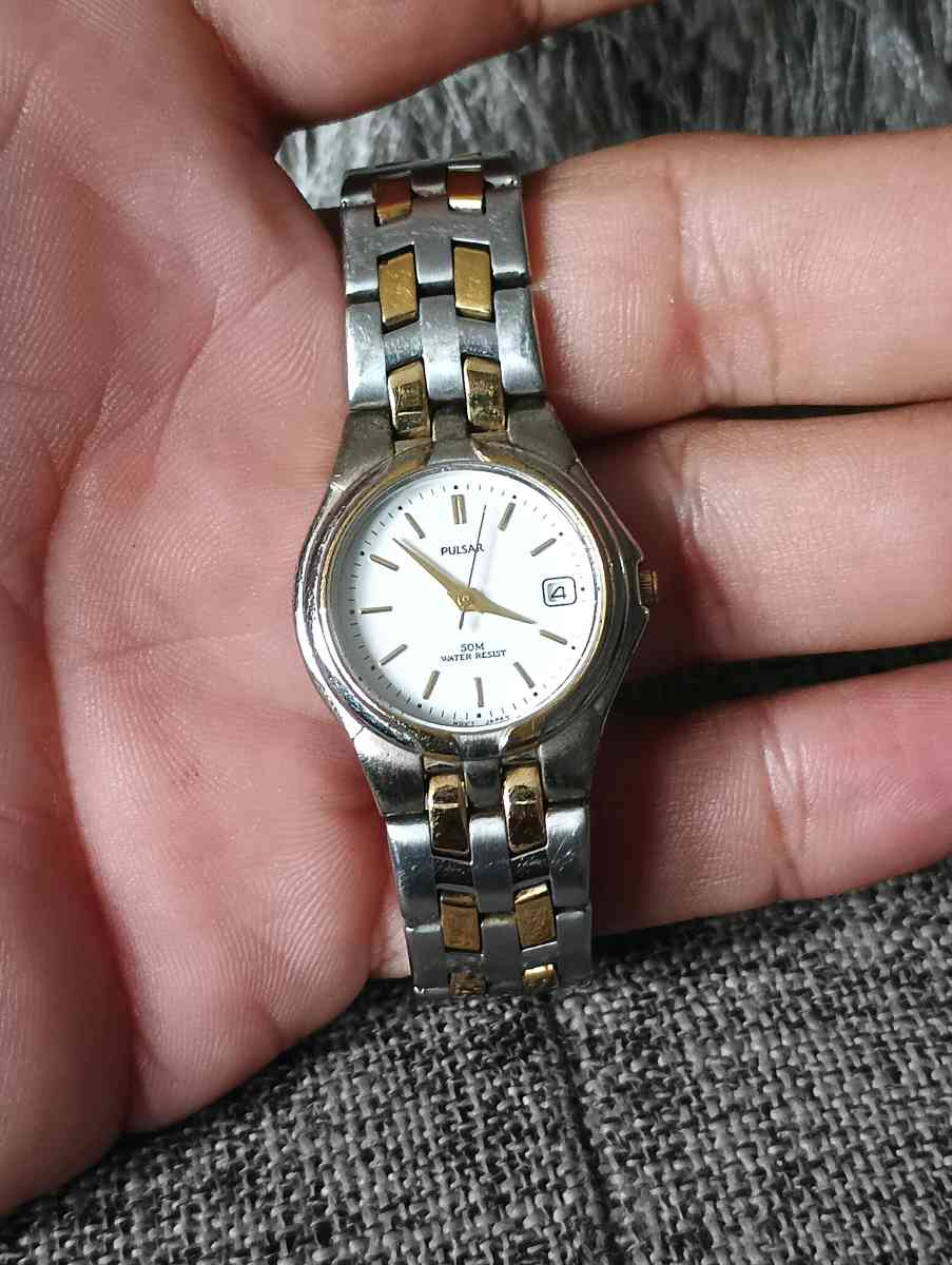 Pulsar Watch Stainless Steel Silver Gold