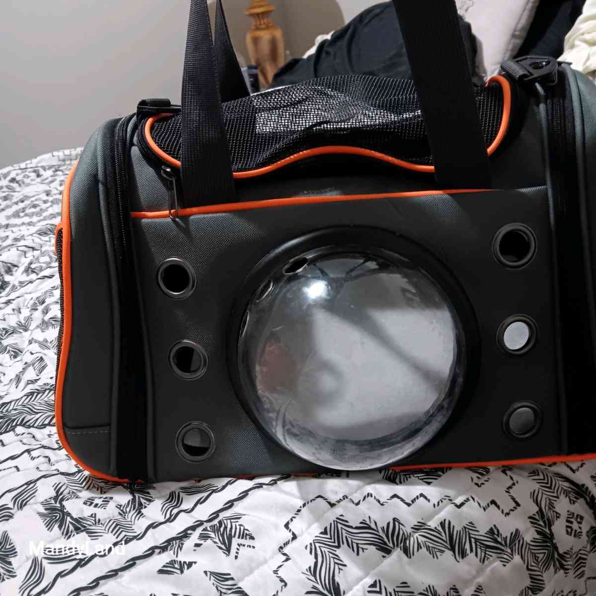 pet carrier with bubble and ventilation