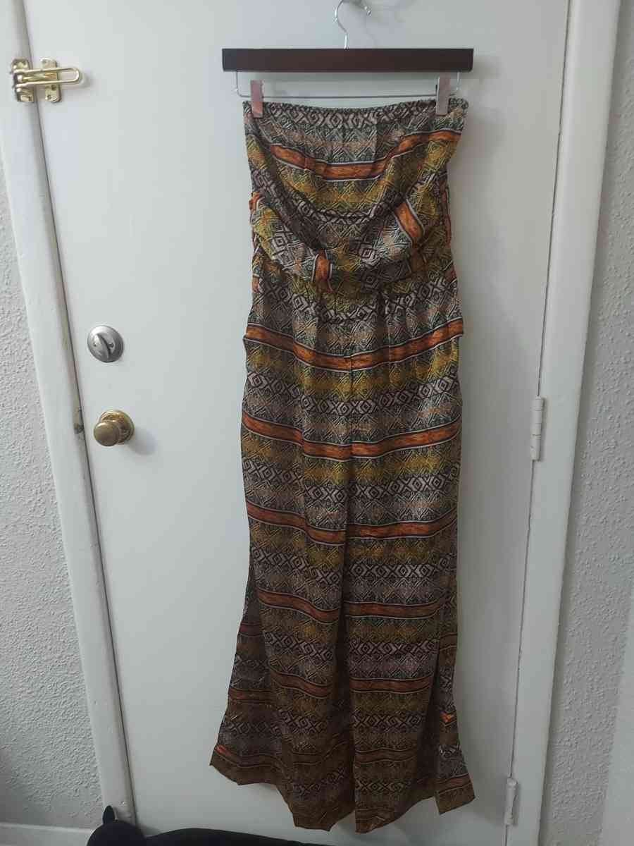 Lumiere Drop Waist Strapless Jumpsuit NWT Size S