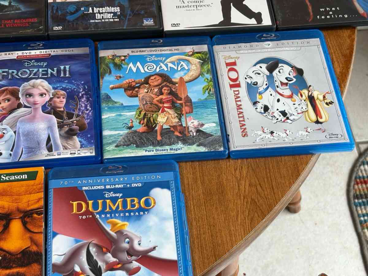 blue ray movies and a couple regular movies too