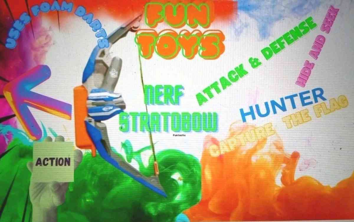 Nerf B5574 NStrike Elite StratoBow Toy 35 darts BLUE SILVER