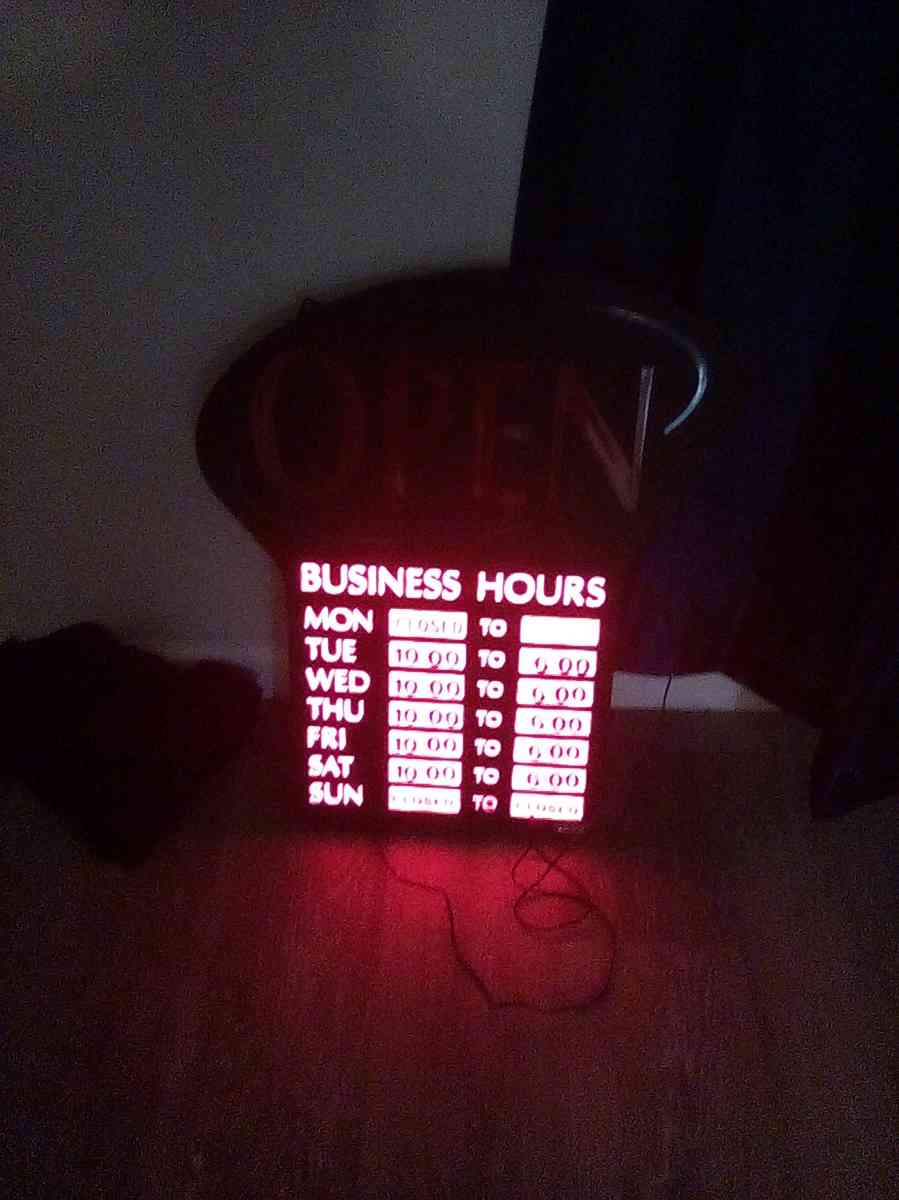 new neon open sign for store front