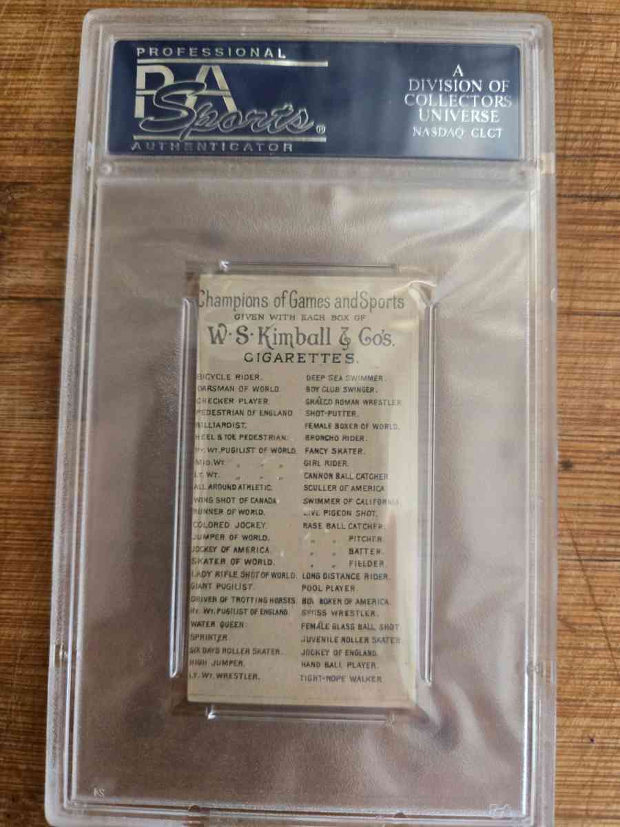 1887 ws kimball Dell Darling baseball catcher