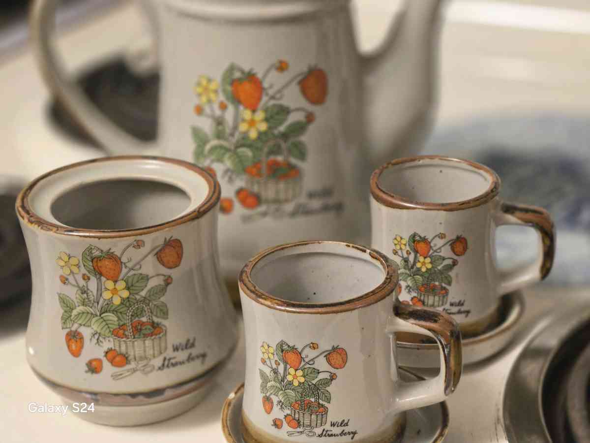 strawberry field tea or coffee set