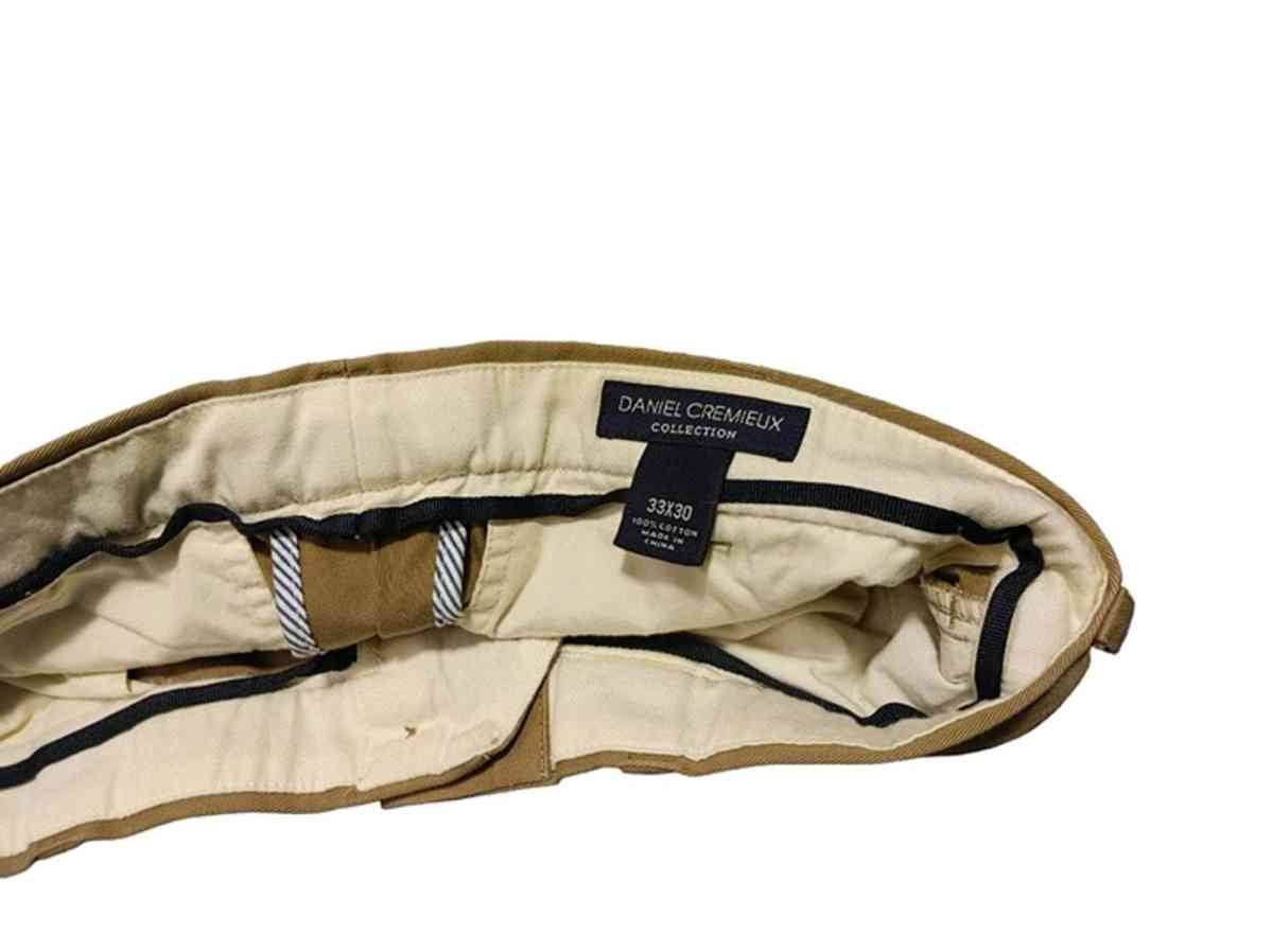 Daniel Cremieux Classic Mens Tan Dress Pants Size 33 x 30