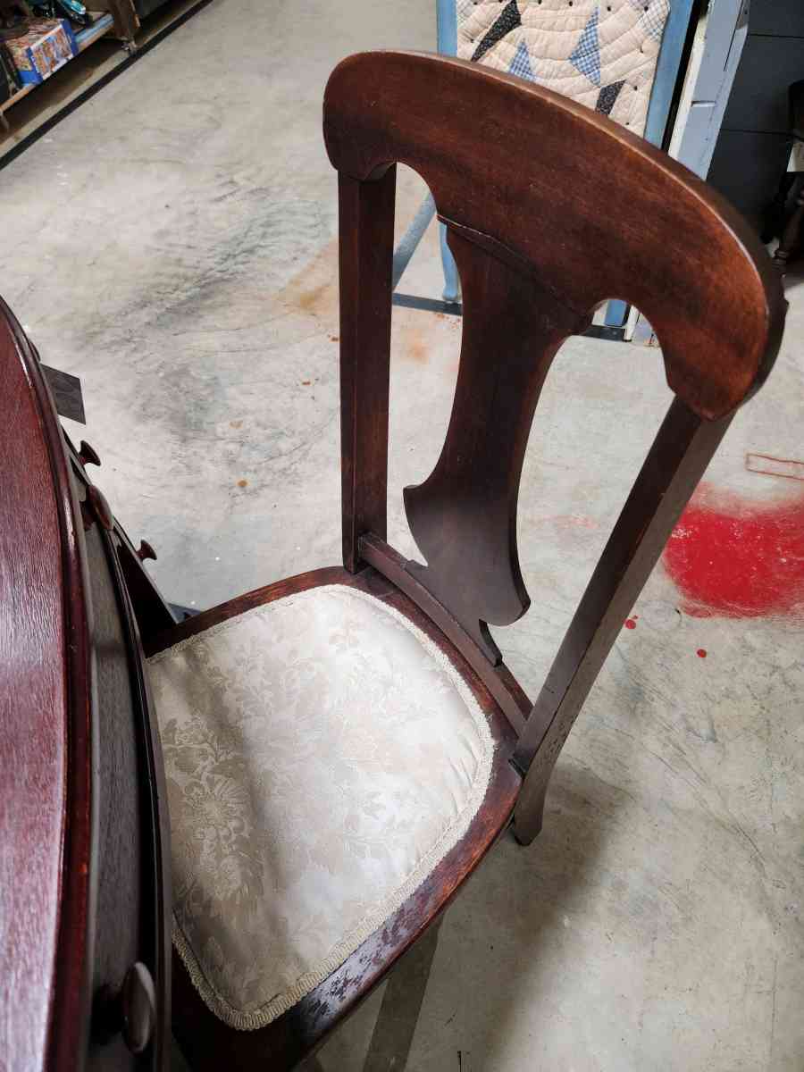 unique Oval Shaped Desk Chair Set Vanity Or Entryway Table
