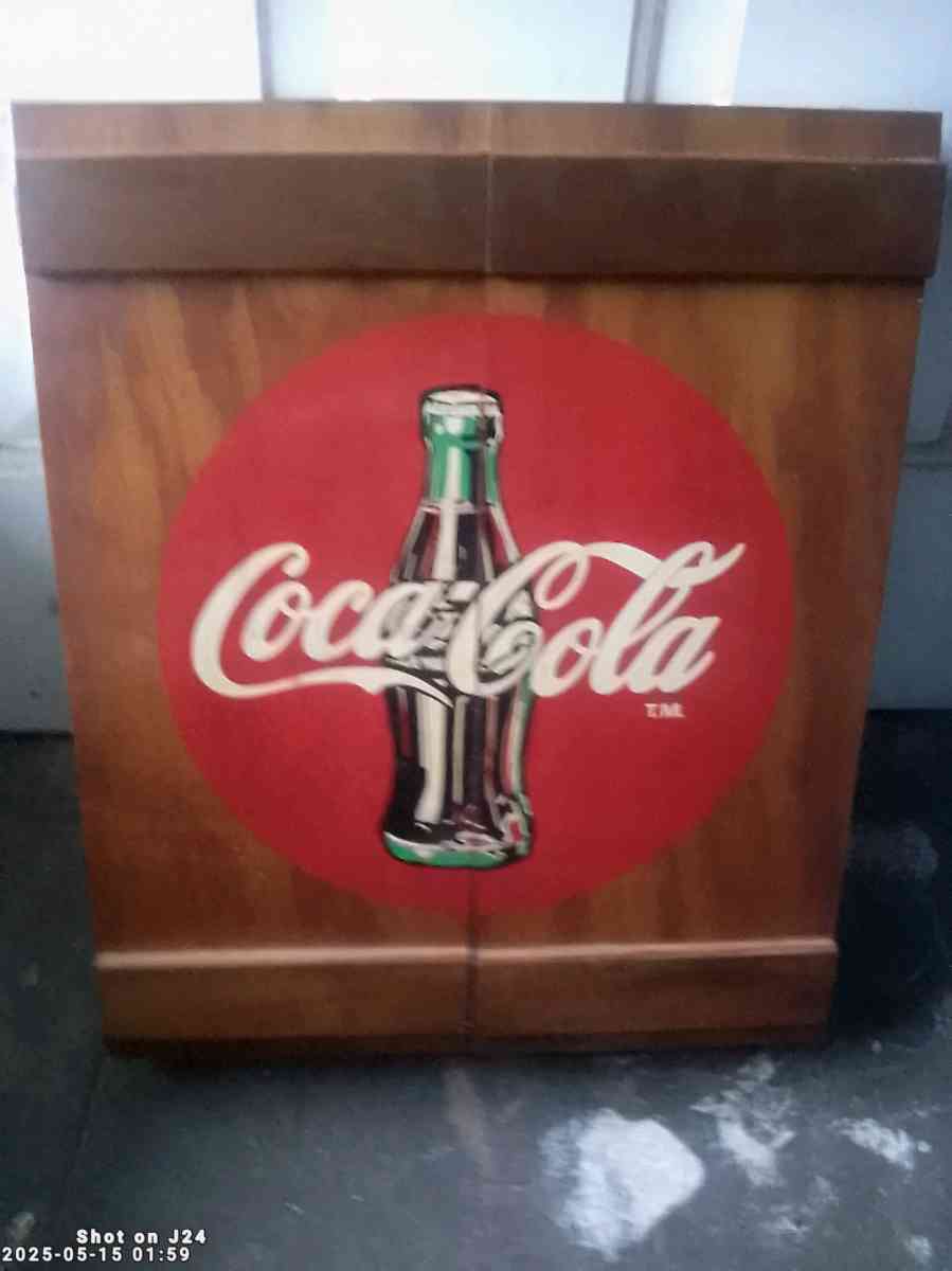 Vintage Coca Cola Wooden Wall Cabinet