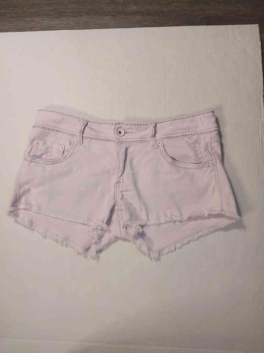 Dollhouse Lilac Purple Raw Hem Shorts Size Juniors