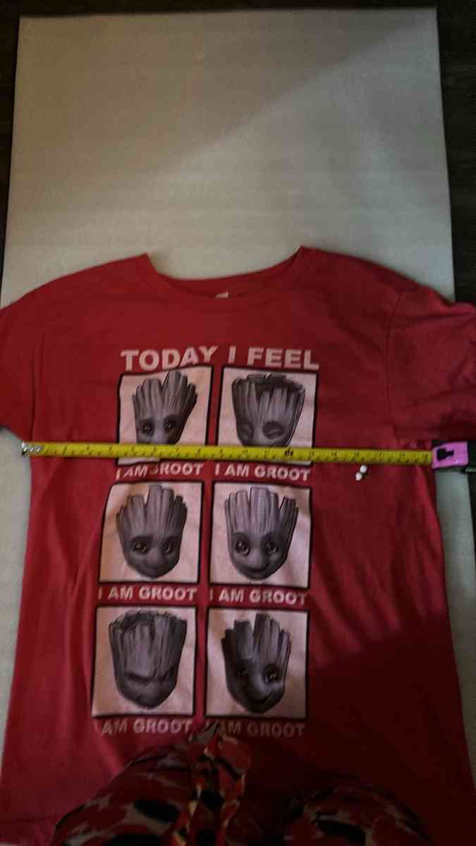 Marvel Today I am Groot TShirt Red Size M Guardians of the G