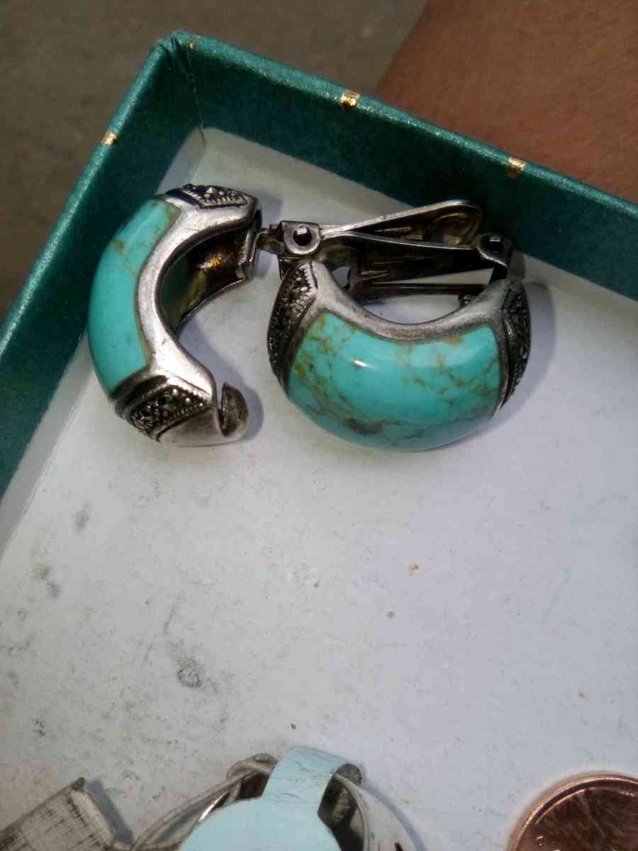 Silver and Turquoise Jewelry Lot