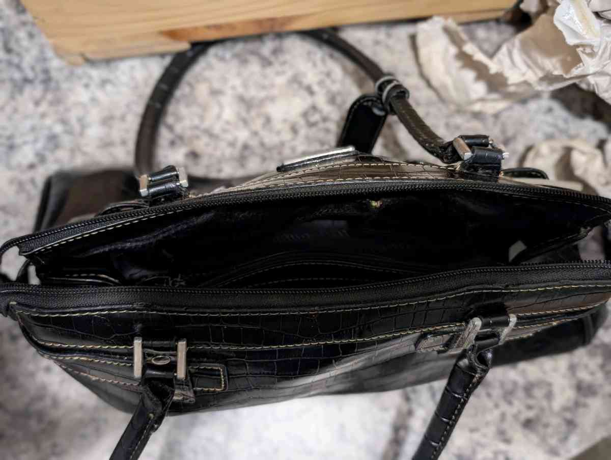 Prada Black Leather Purse with Structured Design