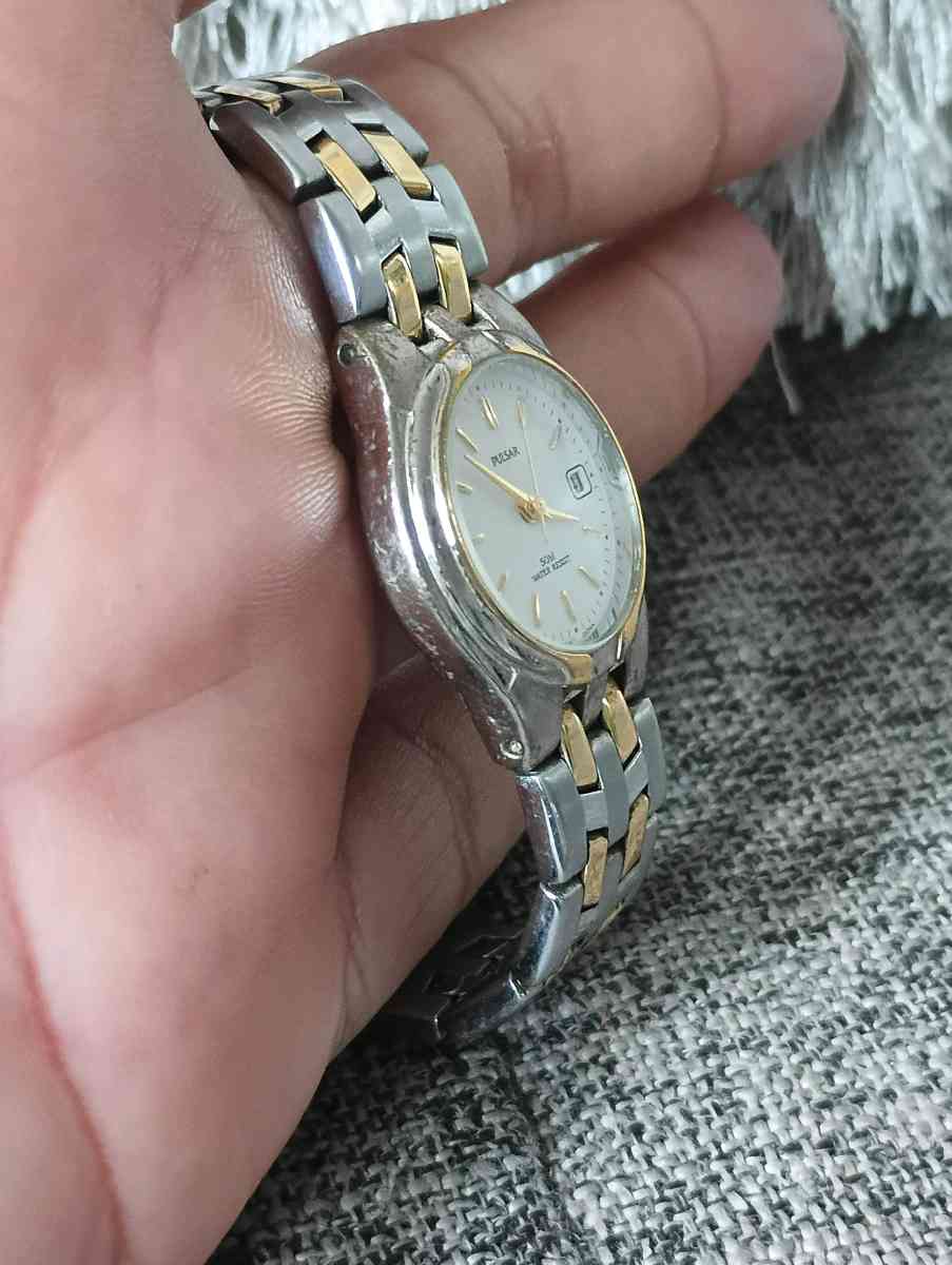 Pulsar Watch Stainless Steel Silver Gold