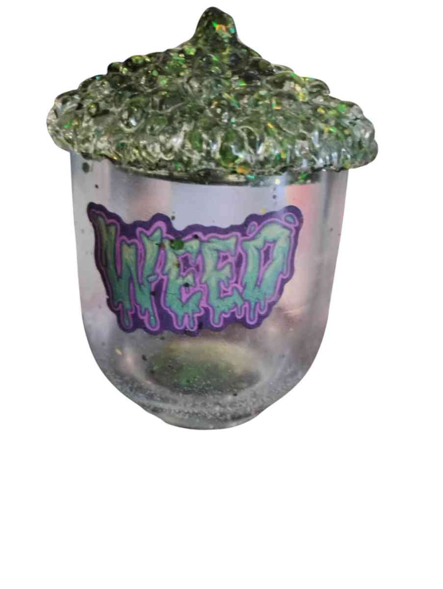 2sided acorn pot jar large