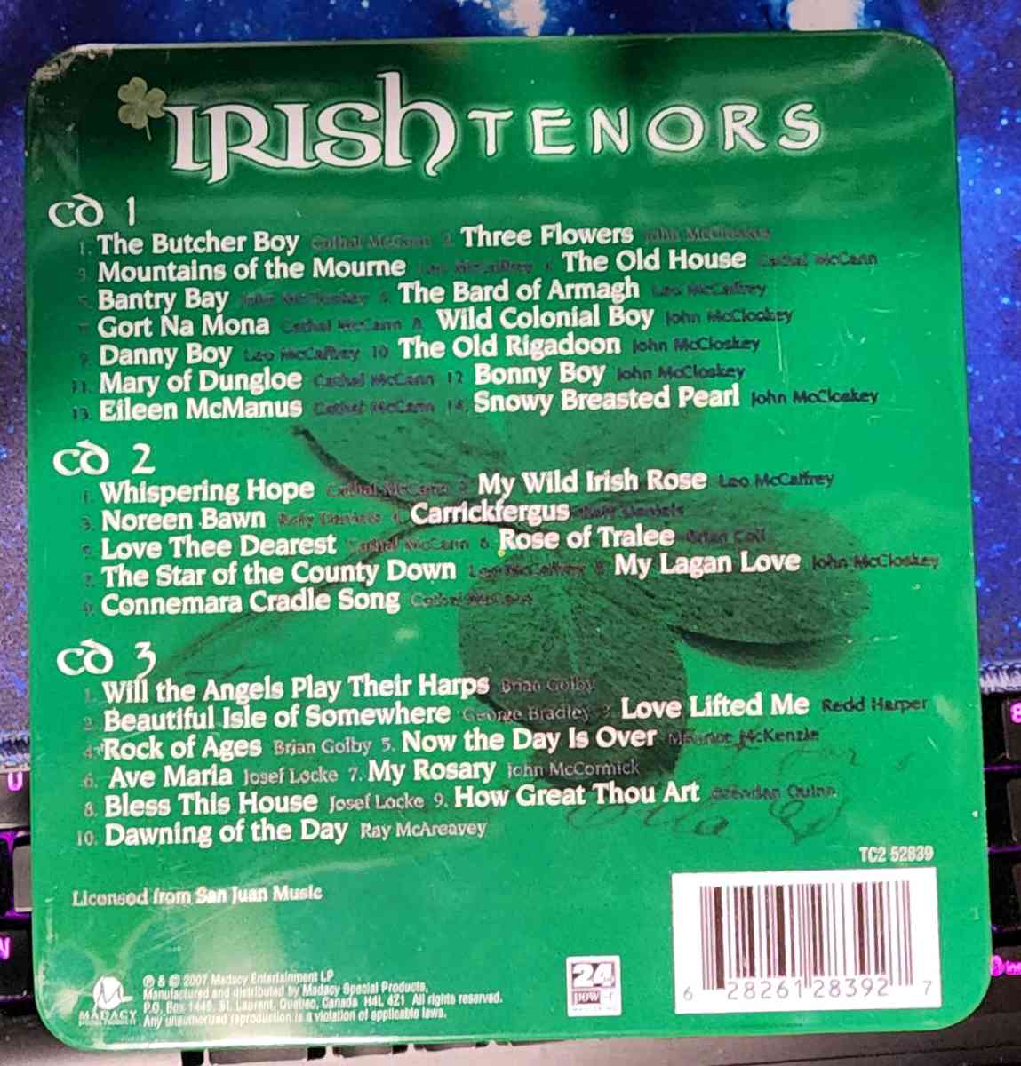 3 Disk Irish Tenors Collectors with Tin