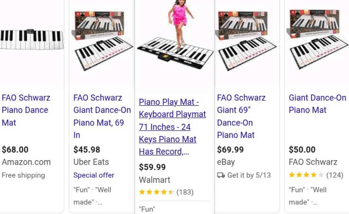 Childrens 69 in Dance On Piano Mat FAO Schwarz Giant Piano