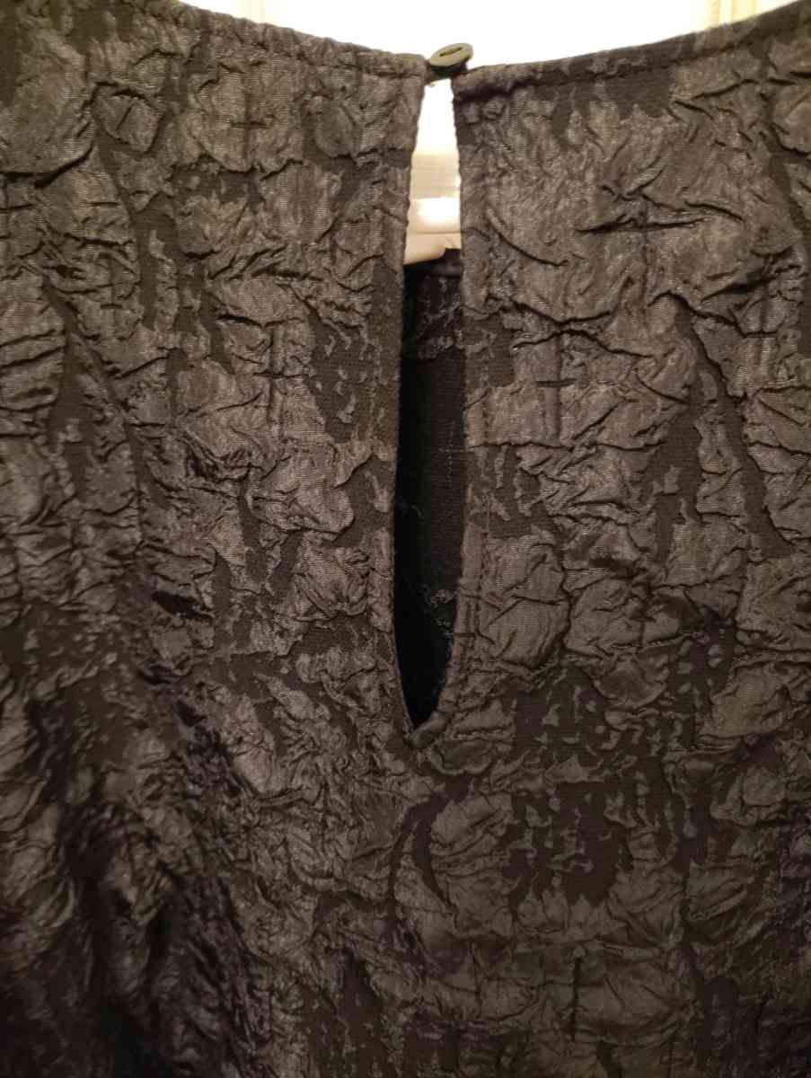 black satin cream puff poofy bottom dress with satin liner