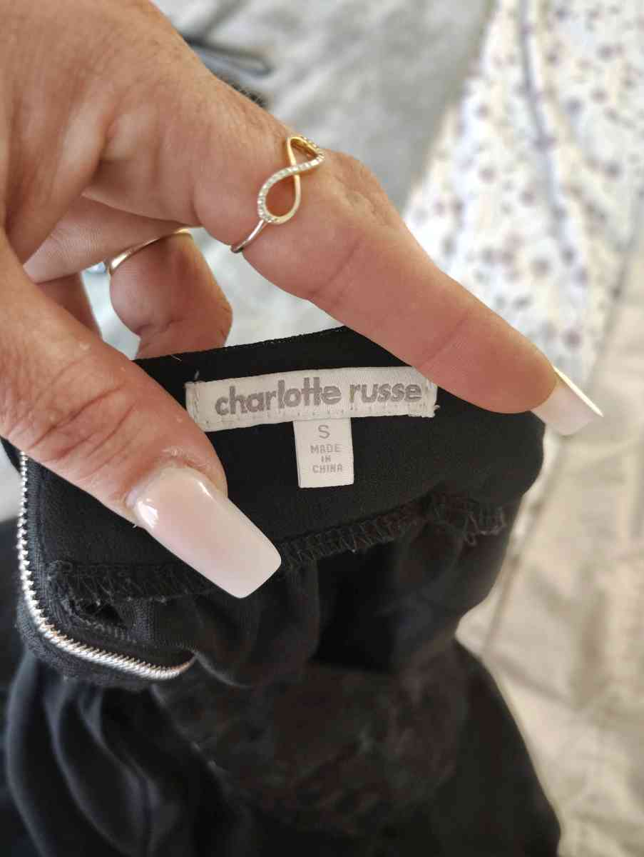 Charlotte Russe size small sexy long black evening dress