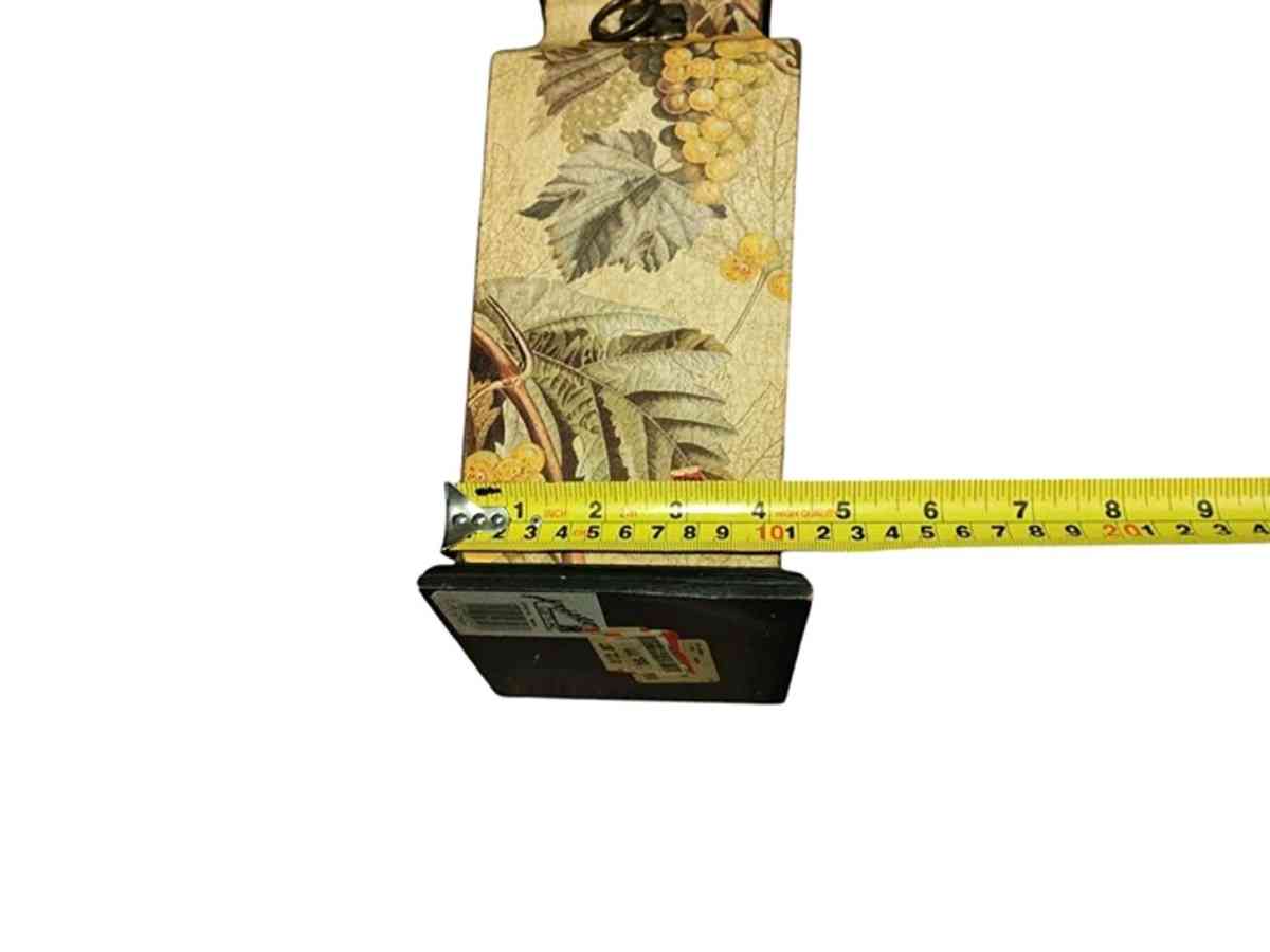 Grape Vine painted VASE 13 5 Dia At 4 Middle Good Condition