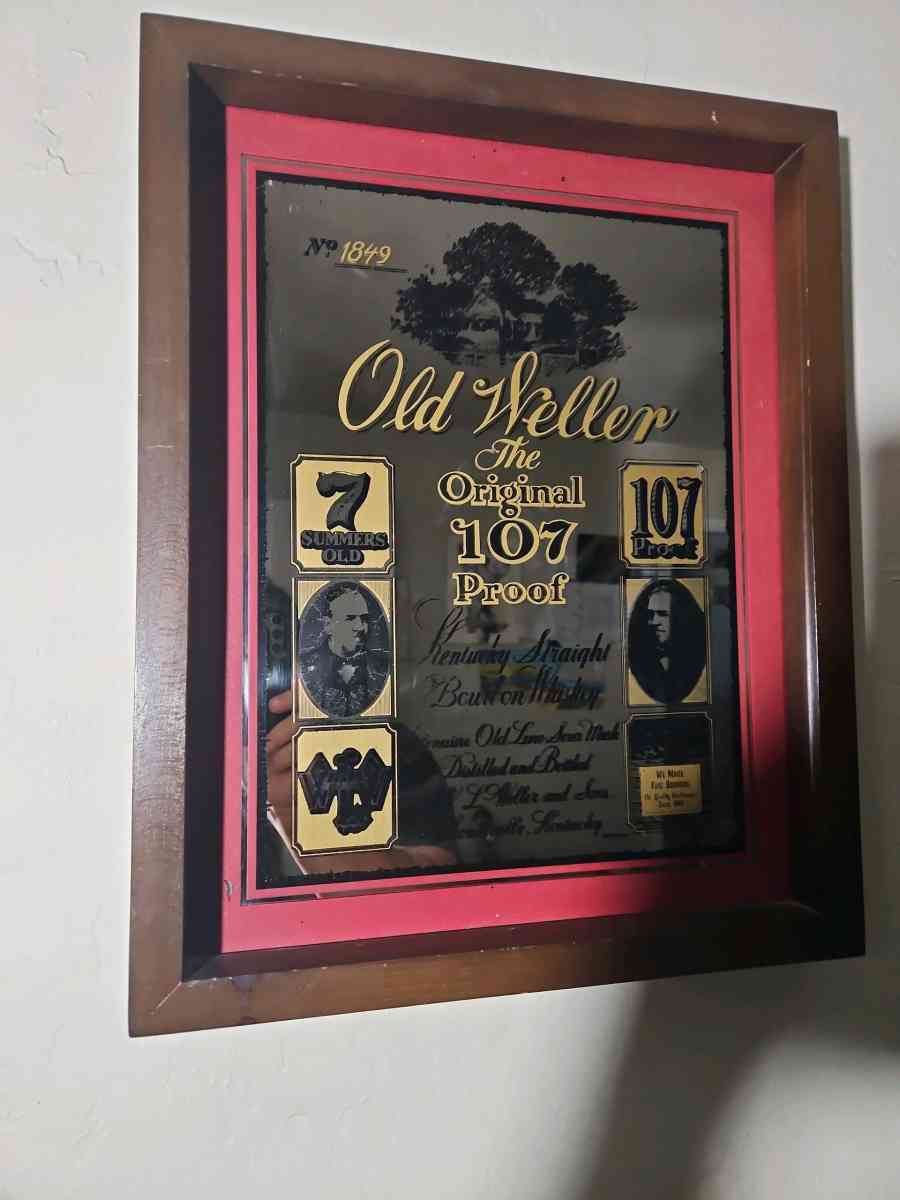 Old Weller Whiskey Mirror
