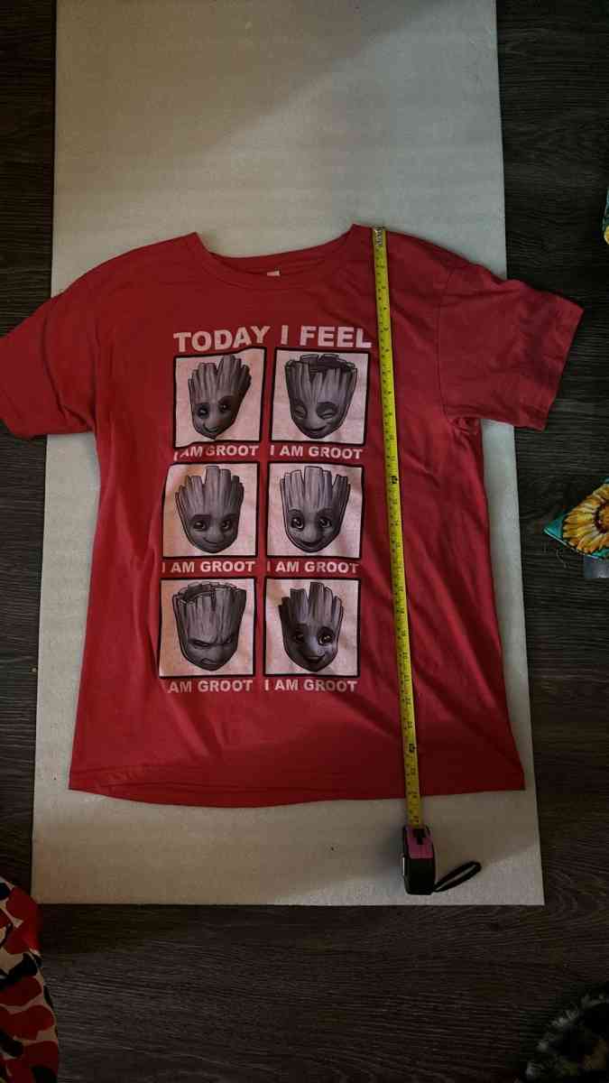 Marvel Today I am Groot TShirt Red Size M Guardians of the G