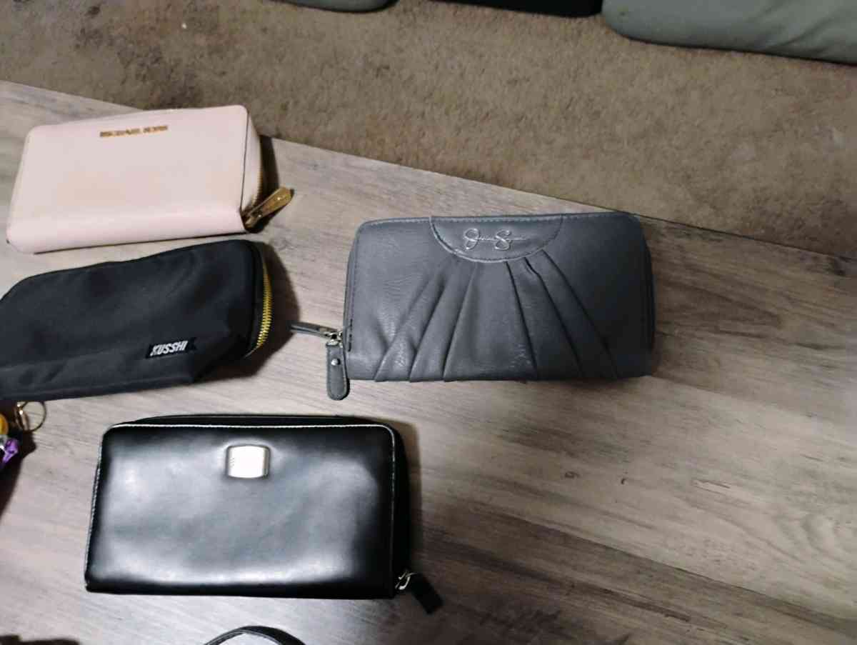 makeup bag and wallets