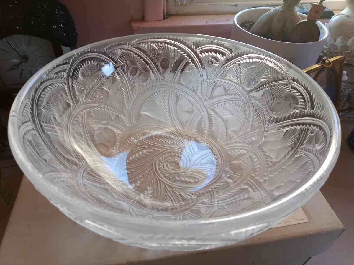 ESTATE SALE LALIQUE CRISTAL PARIS DECORATIVE BOWL BOX INCLUD
