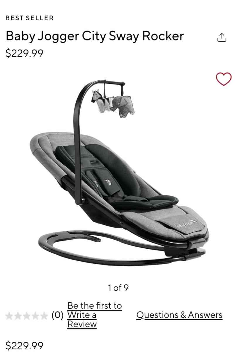 New Baby Jogger City Sway Rocker