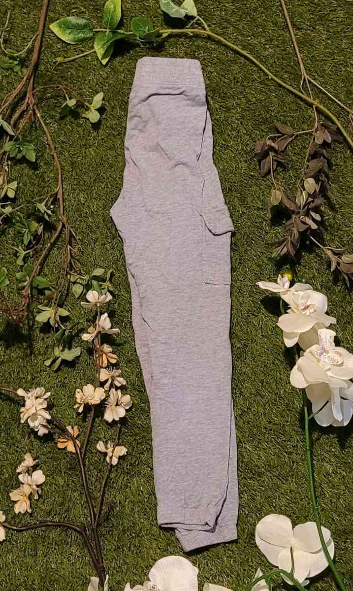 Gray Girls Cargo Pants
