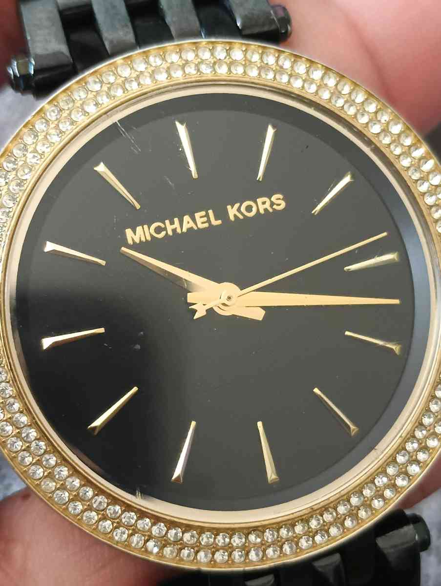 MICHAEL KORS Darci Black Dial Black Ionplated Ladie watch
