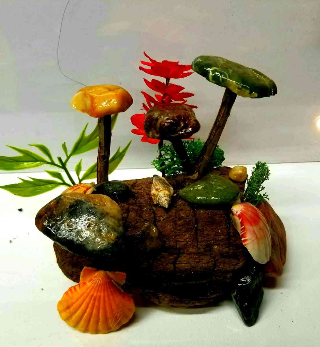 handmade mushroom scenery