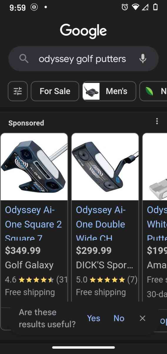 3 set Odyssey putters