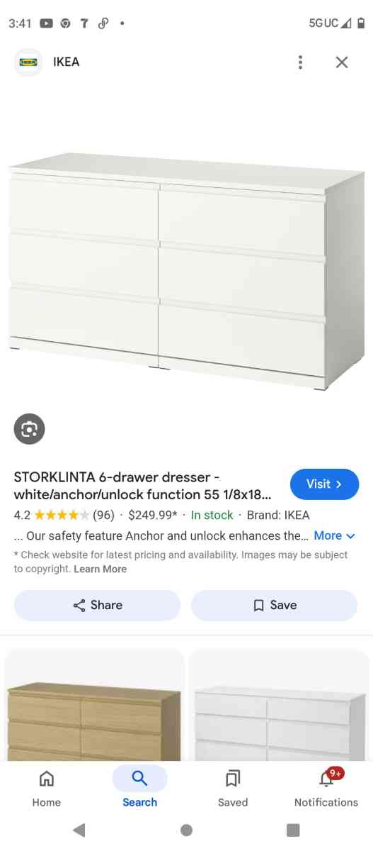 IKEA six drawer dresser