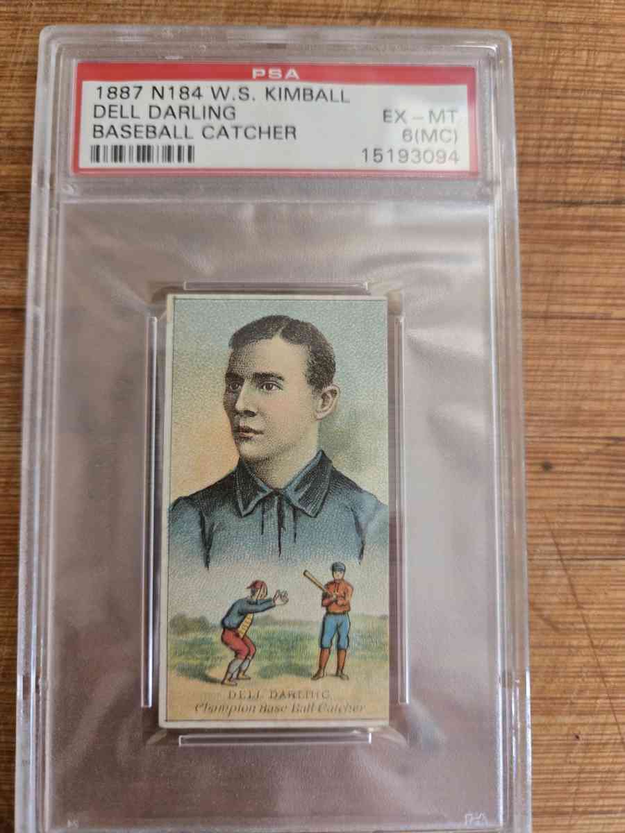 1887 ws kimball Dell Darling baseball catcher
