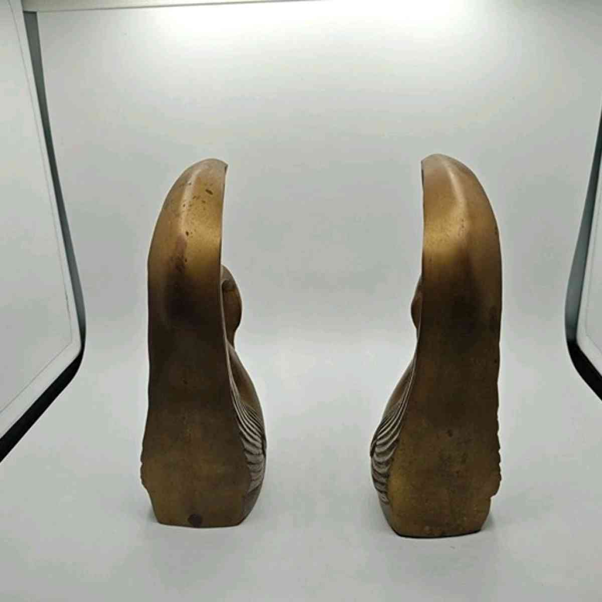 Imperial Swans Brown Drip Glaze Retro Figurines Shelf Decor