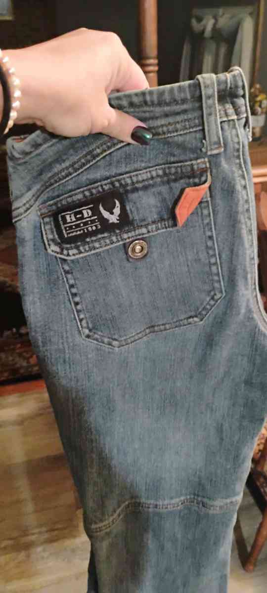 Harley Davidson blue jeans