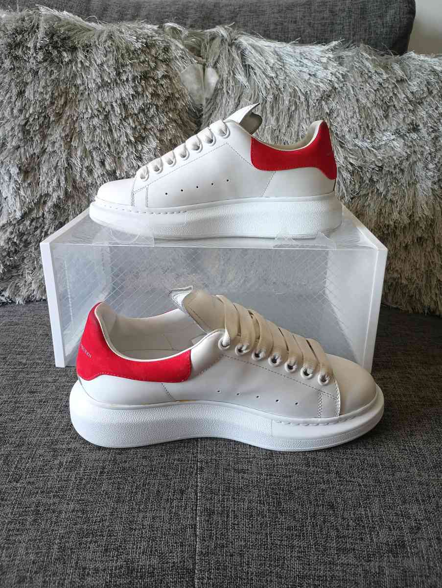 Alexander McQueen White Leather Sneakers 462214 size US 85 f
