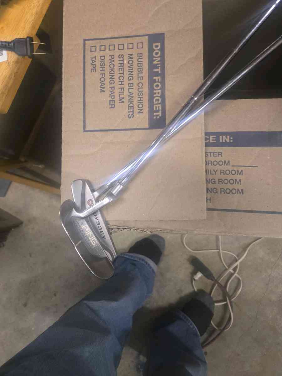 golf clubs and golf bag