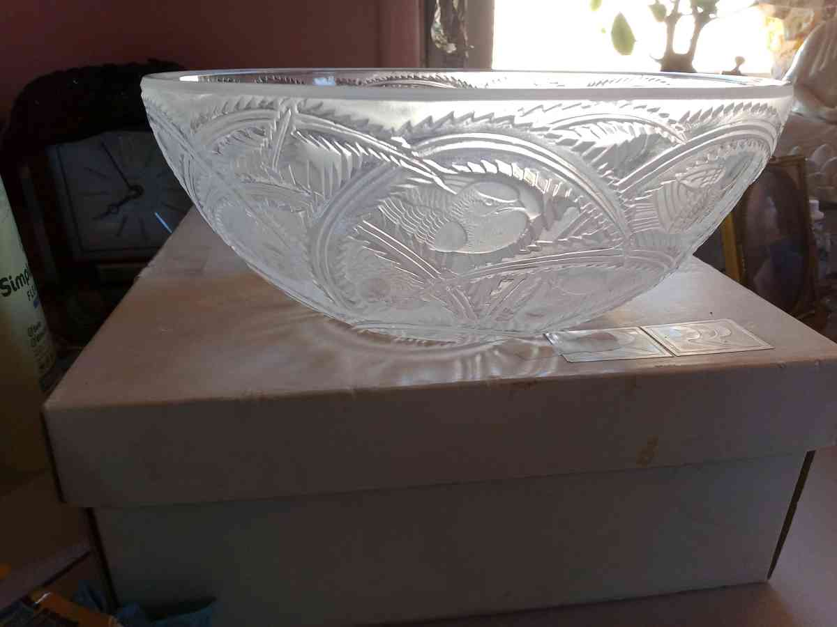 ESTATE SALE LALIQUE CRISTAL PARIS DECORATIVE BOWL BOX INCLUD
